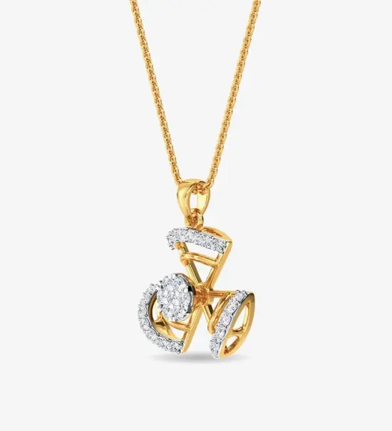 Diamond Ed Pendant Yellow Gold / 14KT