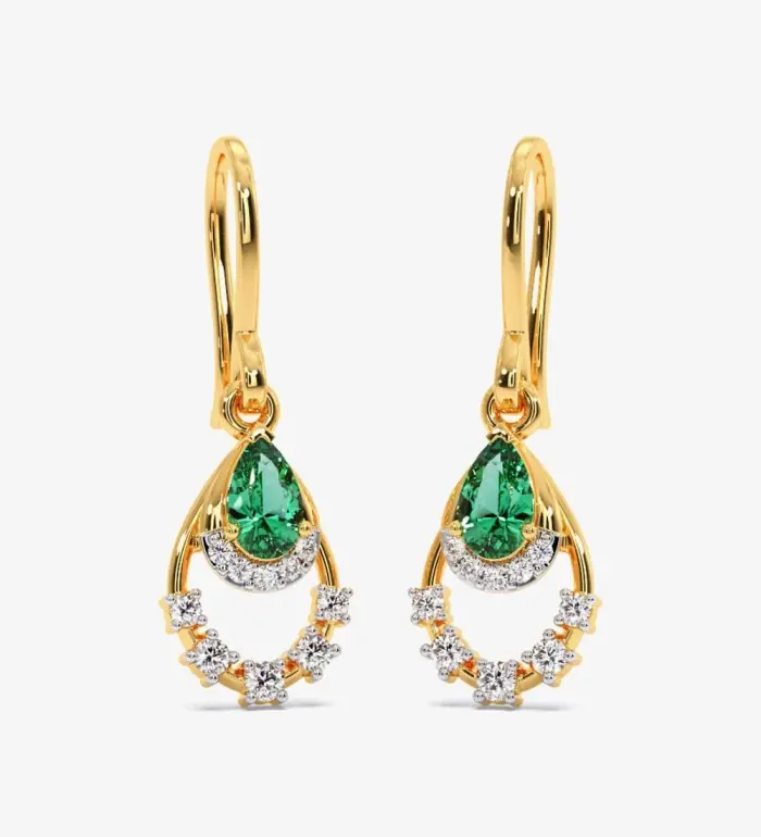 Verdant Splendour Diamond Dangle Earrings
