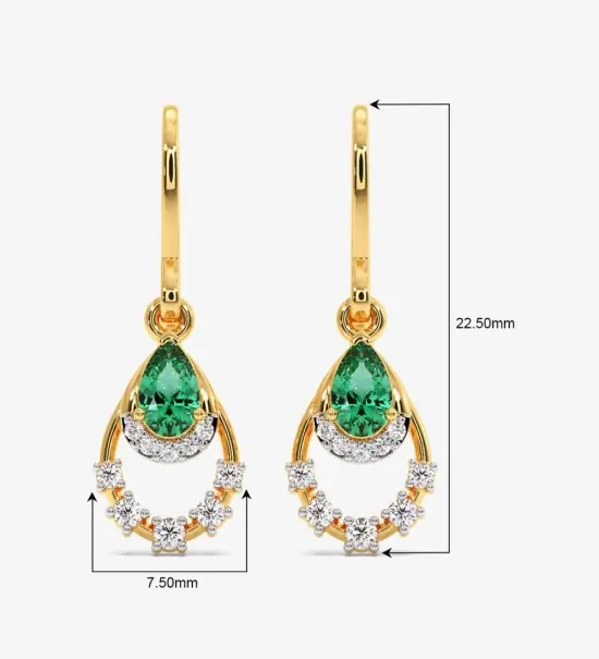 Verdant Splendour Diamond Dangle Earrings