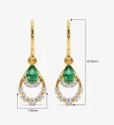 Verdant Splendour Diamond Dangle Earrings