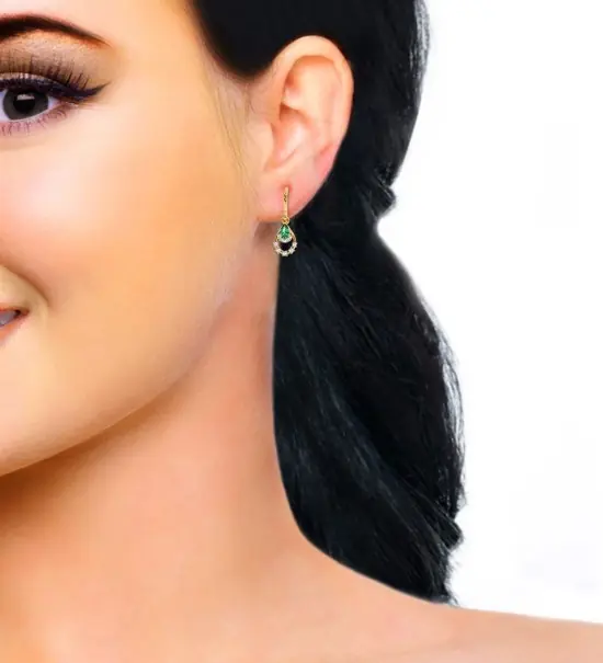 Verdant Splendour Diamond Dangle Earrings