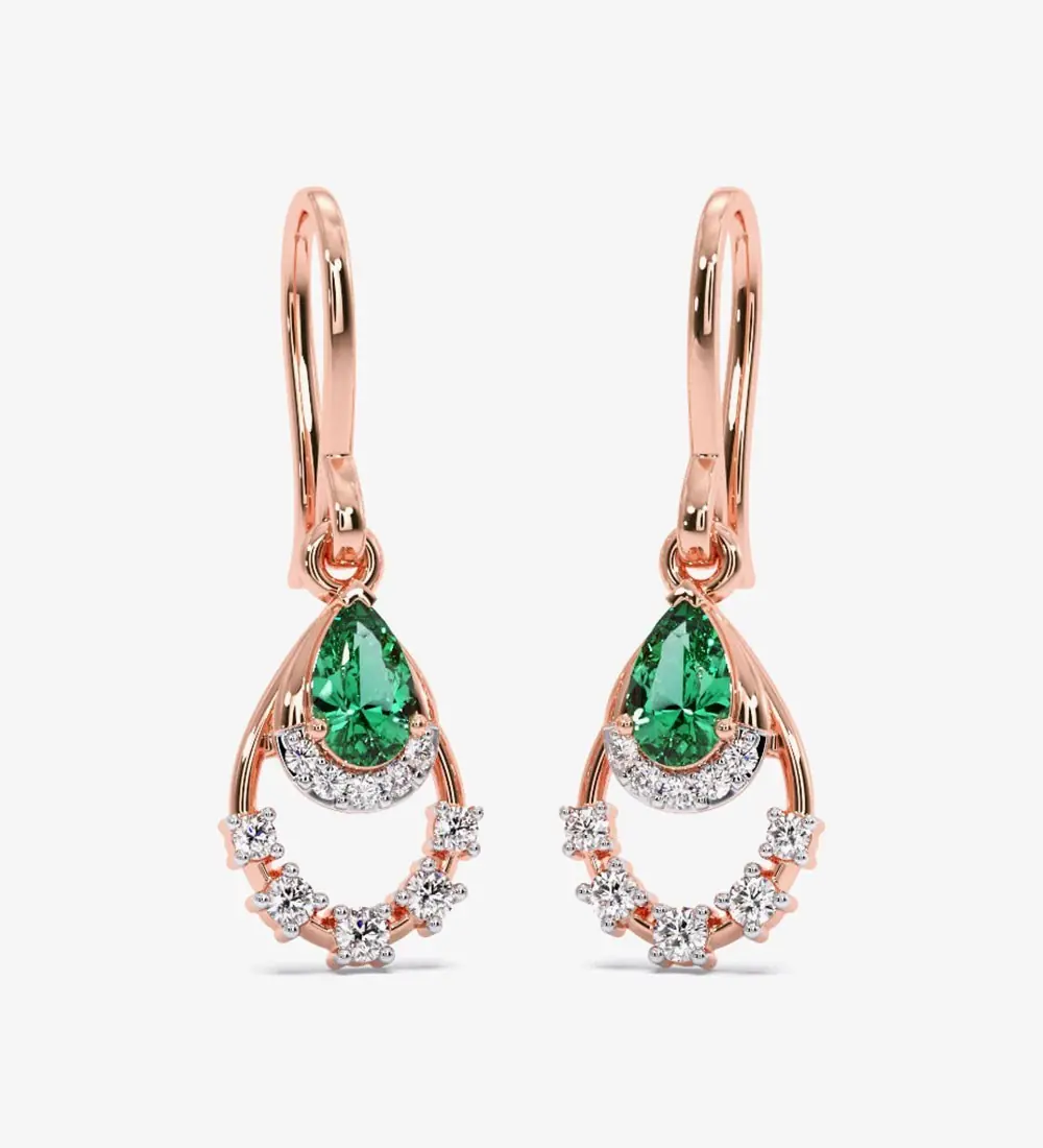 Verdant Splendour Diamond Dangle Earrings