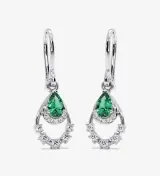 Verdant Splendour Diamond Dangle Earrings