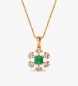 Esra Floral Diamond Pendant Set White Gold