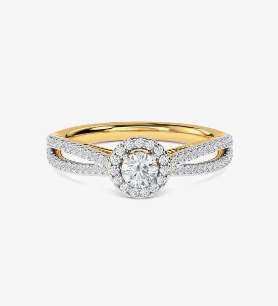 Erina Solitaire Ring Kisna White Gold Ring