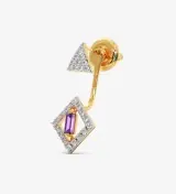 New Aathviha Gold Diamond Stud Earrings