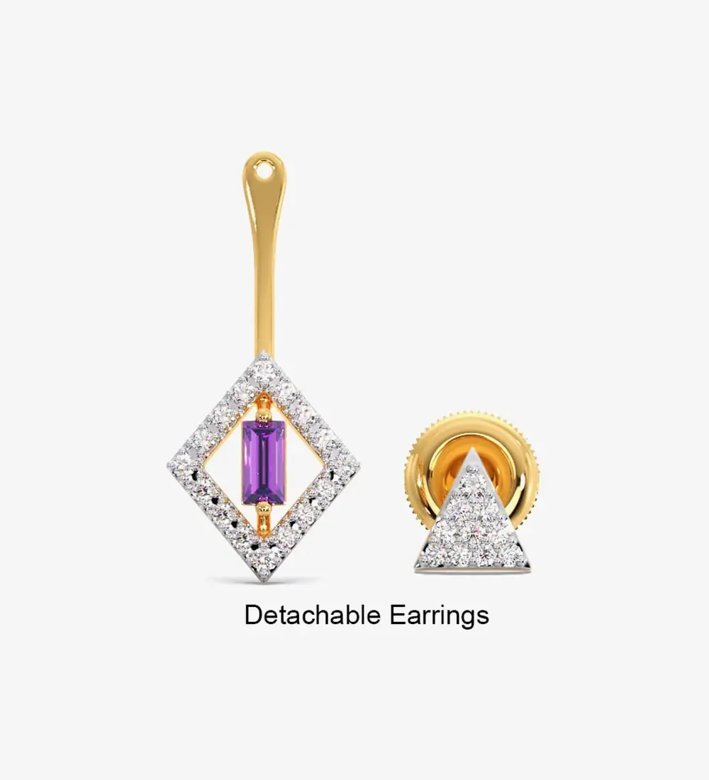 New Aathviha Gold Diamond Stud Earrings