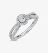 Erina Solitaire Ring Kisna White Gold Ring