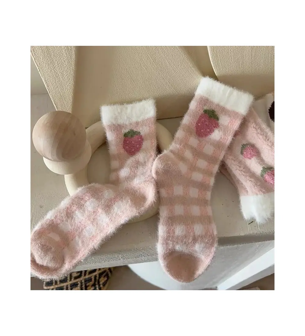 Rabbit Velvet Socks Children's Autumn and Winter Thick Warm Socks Floo