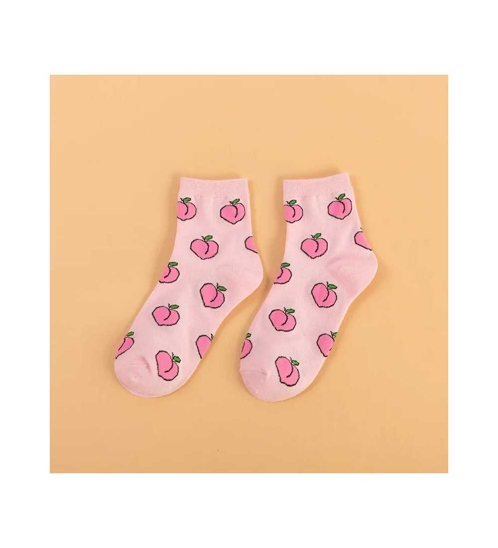 Women Socks Kawaii Funny Fruit Banana Lemon Strawberry Harajuku Colorf