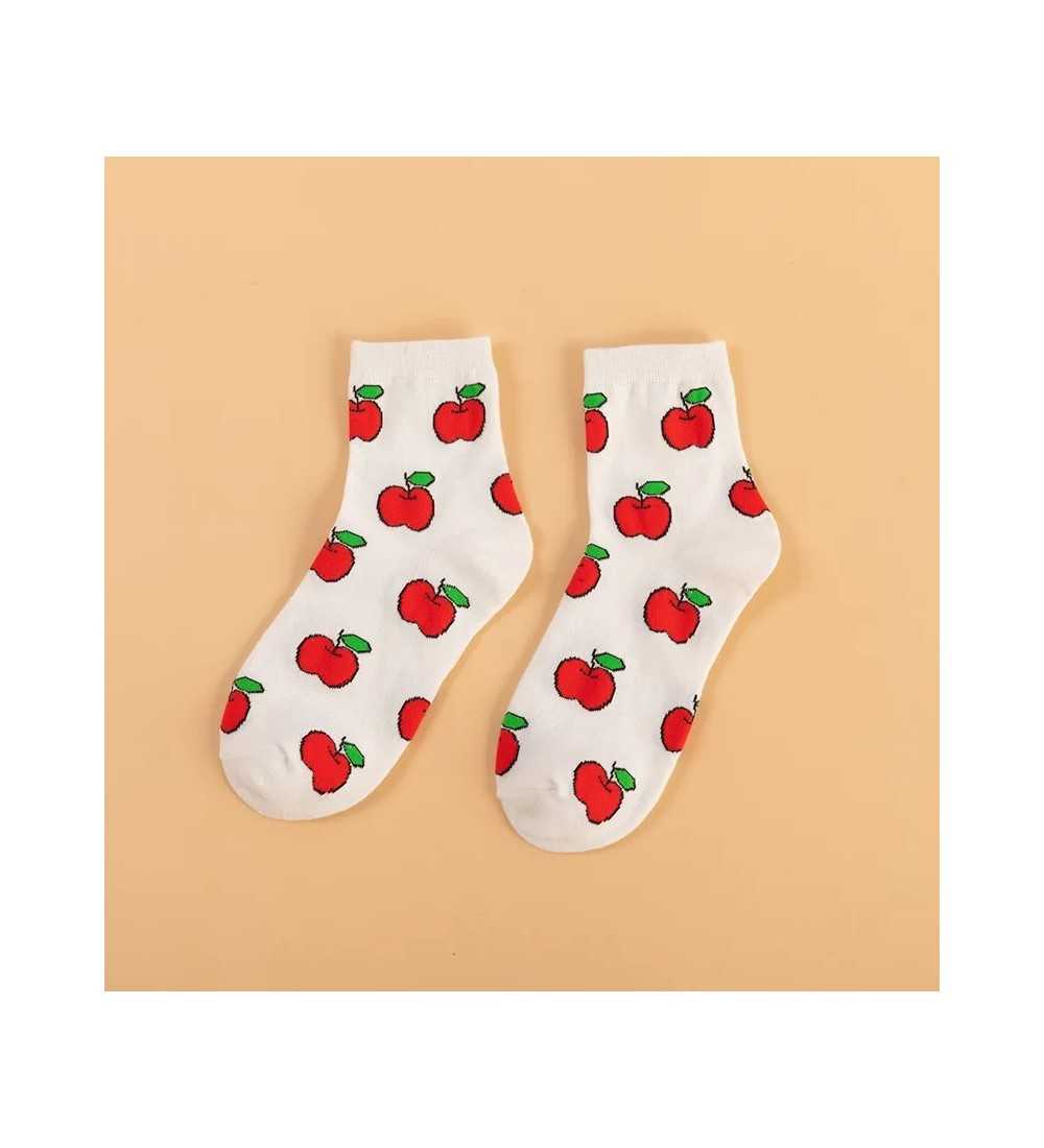Women Socks Kawaii Funny Fruit Banana Lemon Strawberry Harajuku Colorf