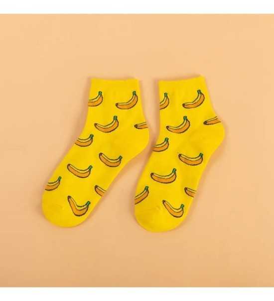 Women Socks Kawaii Funny Fruit Banana Lemon Strawberry Harajuku Colorf