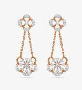 Diamond Yellow Gold 22kt Dangle Earring