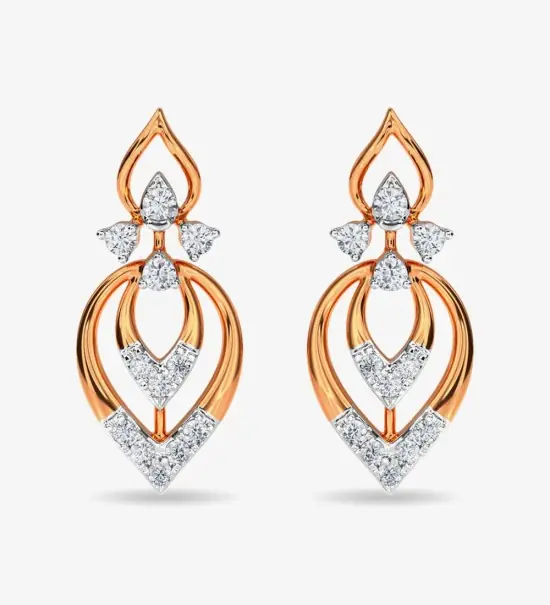 Diamond Stud Eulla Earring Rose Gold