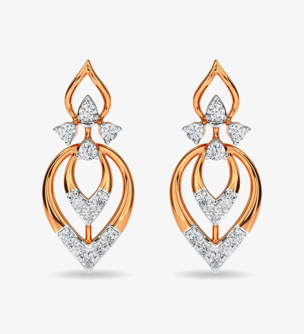 Diamond Stud Eulla Earring Rose Gold